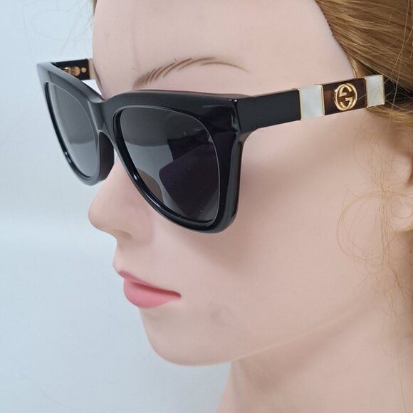 Gucci Accessories - Gucci Sunglasses Cat Eye Mother of Pearl Black Gray GG0598S 001 53-18-145